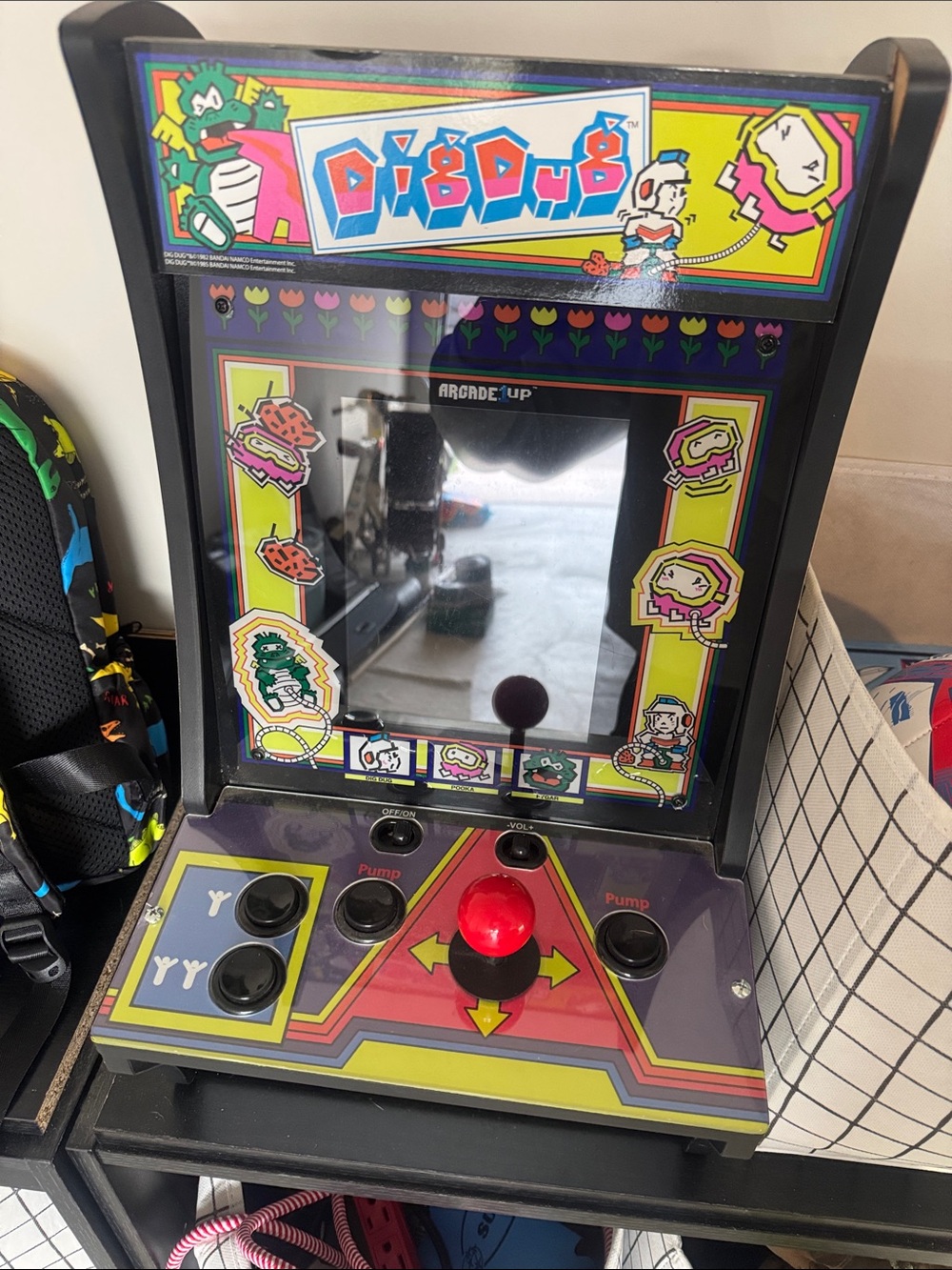 Arcade Dig Dug Mini Arcade Machine - Black and Red